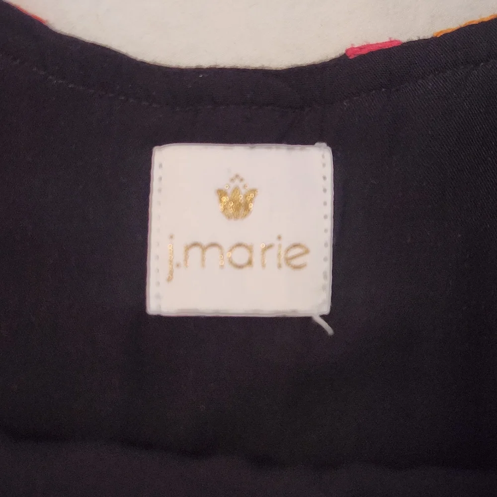 J.Marie Embroidered Shift Dress Vacation Resortwear Bright Mexico Geometric Sz S - Picture 6 of 12